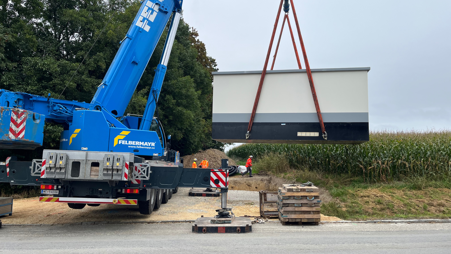 Neue Trafostation in Ursprung